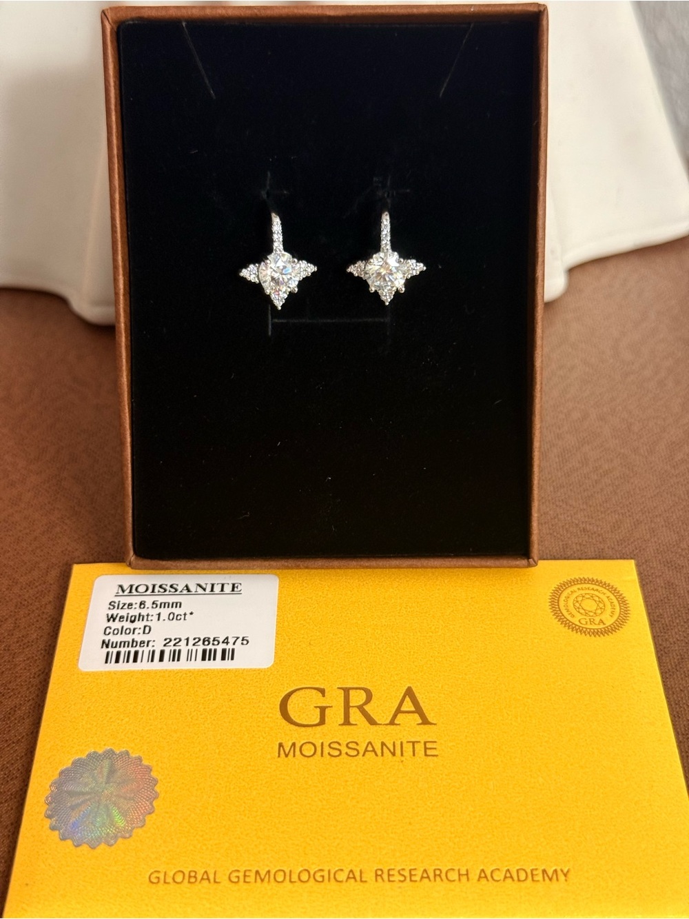 White Sparkle Drop Earrings